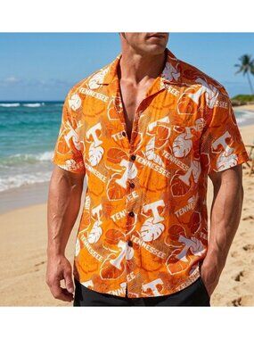Champion Tennessee Volunteers Shirt Men’s Sz 2XL Hawaiian Button Up NCAA NWT